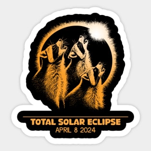 Raccoons Total solar eclipse 2024 Sticker